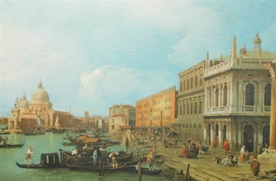 Lot 1003 - Manner of Canaletto A View of Venice Oil on...