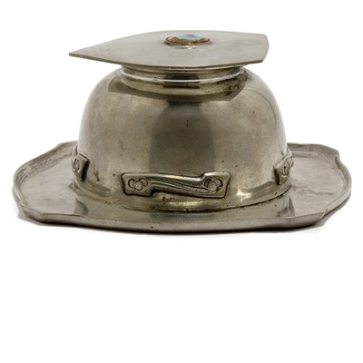 Lot 1561 - English Arts and Crafts Enameled Pewter...