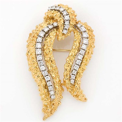 Lot 268 - Gold and Diamond Brooch