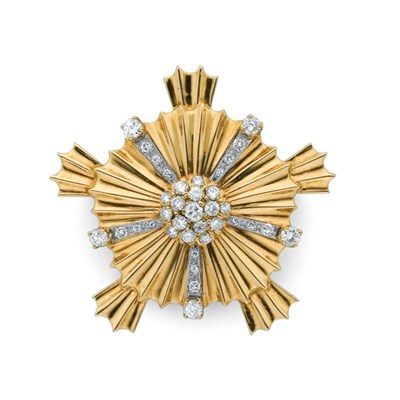 Lot 92 - Gold and Diamond Brooch