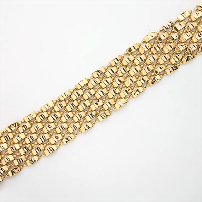 Lot 259 - Wide Gold Bracelet