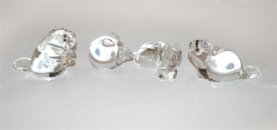 Lot 3257 - Four Steuben Glass Animals Comprising Beaver...