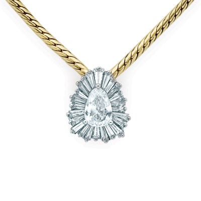 Lot 175 - Diamond Pendant with Gold Chain