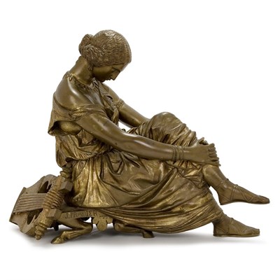 Lot 1367 - Gilt-Bronze Figure of Sappho After a model by...