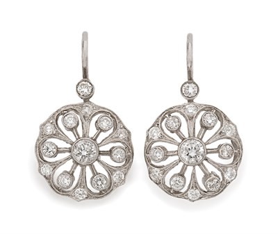 Lot 285 - Pair of Diamond Earrings