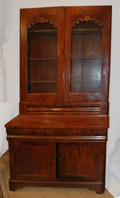 Lot 403 - American Classical Mahogany Secretary Bookcase...
