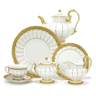 Lot 1395 - Assembled Meissen Porcelain Dessert Service...