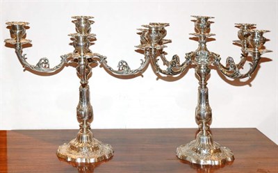 Lot 322 - Pair of Gorham Sterling Silver Five-Light...