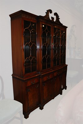 Lot 522 - George III Style Mahogany Breakfront Height 7...