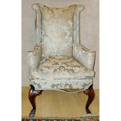 Lot 155 - George III Style Floral Upholstered Walnut...