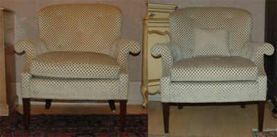 Lot 174 - Pair of Upholstered Lounge Chairs