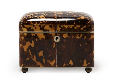 Lot 356 - Regency Tortoise Shell Tea Caddy 19th Century...