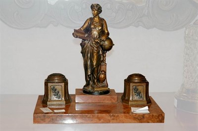 Lot 428 - Neoclassical Style Bronze and Marble Figural...