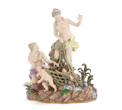 Lot 1423 - Meissen Porcelain Figural Group Modeled in the...