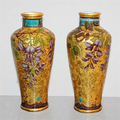 Lot 1614 - Pair of Sevres Enamel Decorated Ceramic Vases...