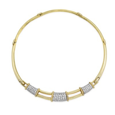 Lot 24 - Gold and Diamond Necklace