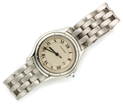 Lot 267 - Stainless Steel Wristwatch, Cartier