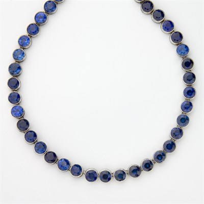 Lot 253 - Synthetic Sapphire Necklace