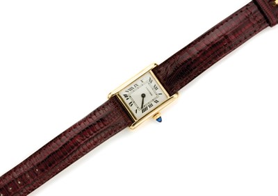 Lot 253 - Gold Tank Wristwatch, Cartier