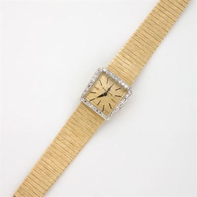 Lot 261 - Gold and Diamond Wristwatch, Baume & Mercier