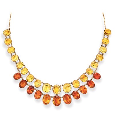 Lot 150 - Gold and Bicolor Citrine Necklace