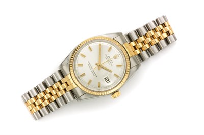 Lot 27 - Gentleman's Stainless Steel and Gold Wristwatch, Rolex