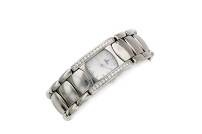 Lot 265 - Stainless Steel, Mother-of-Pearl and Diamond Wristwatch, Ebel