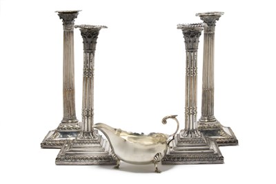 Lot 319 - Two Pairs of Sheffield Silver Plated...