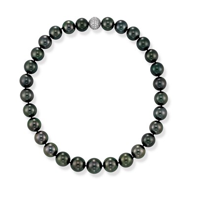 Lot 471 - Black Cultured Pearl Necklace, J. Stella