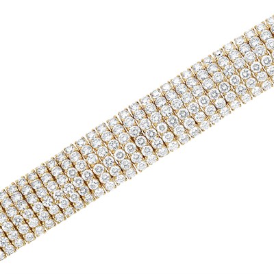 Lot 527 - Gold and Diamond Bracelet