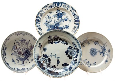 Lot 102 - Group of Three Dutch Delft Blue and White...