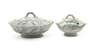 Lot 3448 - Four English Ironstone Shell-Form Covered...