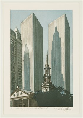 Lot 298 - Richard Haas EMPIRE STATE AND CHRYSLER SHADOWS...