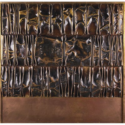 Lot 60 - Cheung Yee Chinese, b. 1939 Gold Tablet, 1968...