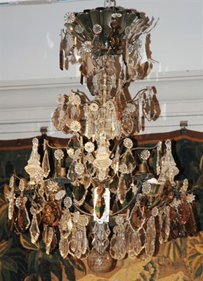 Lot 313 - Louis XV Style Patinated-Metal and Cut Glass...
