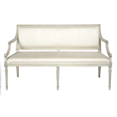 Lot 160 - Louis XVI Style Painted Settee Length 59 inches.