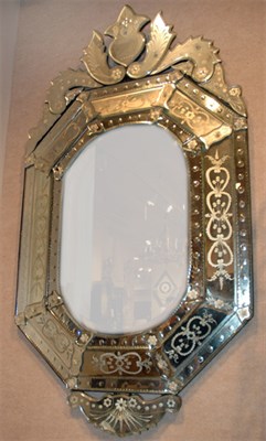 Lot 3487 - Pair Venetian Mirror Framed Mirrors Height 50...