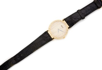 Lot 33 - Gold and Diamond Wristwatch, Piaget