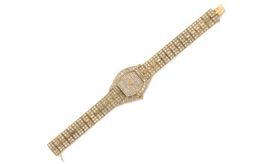 Lot 451 - Gold and Diamond Wristwatch, Cartier