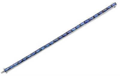 Lot 417 - Sapphire Straightline Bracelet