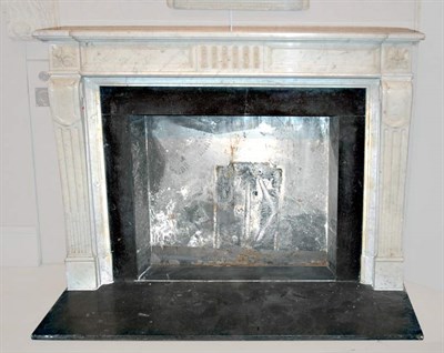 Lot 299 - Neoclassical Style White Marble Fireplace...