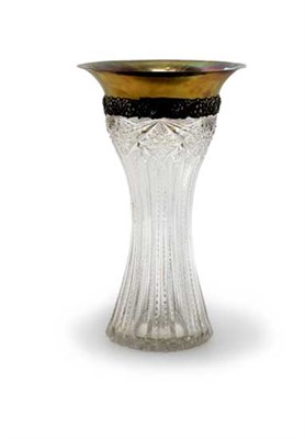 Lot 3334 - Silver Mounted Cut Glass Vase