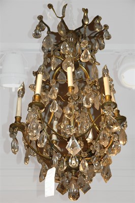 Lot 383 - Louis XV Style Rock Crystal Eight-Light...