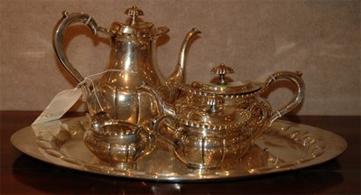 Lot 312 - German Silver Five-Piece Coffee and Tea...