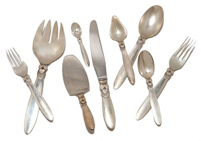 Lot 1258 - Georg Jensen Sterling Silver Flatware Service...