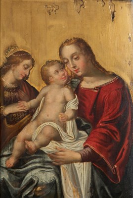 Lot 28 - Flemish School 17th Century Madonna and Child...