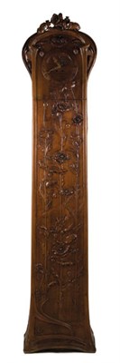 Lot 1578 - French Art Nouveau Carved Walnut Tall Clock...