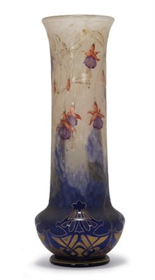 Lot 1590 - Daum Acid Etched and Enameled Glass Vase Circa...