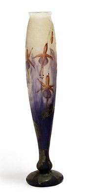 Lot 1589 - Daum Acid Etched and Enameled Glass Vase Circa...
