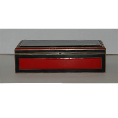 Lot 1190 - Art Deco Enameled Silver Cigarette Box...